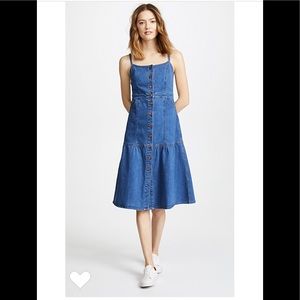 •sold• Madewell Denim Bayview Tiered Midi Dress
